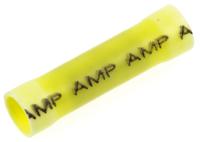 34072 TE Connectivity, PLASTI-GRIP Butt Wire Splice Connector, Yellow, Insulated, Tin 12 → 10 AWG