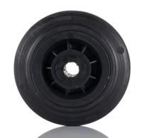 pvr20050x20lm58 Tente Black Rubber Ageing Resistant Trolley Wheel, 205kg