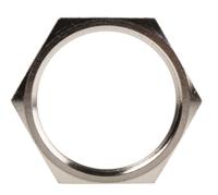 52103350 Lapp Silver Flame Retardant, Halogen Free Nickel Plated Brass Cable Gland Locknut, M40 Thread