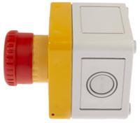 a02esi3b1021x0pea01a01yl5 APEM A02ES-I Series Twist Release Emergency Stop Push Button, Panel Mount, 22mm Cutout, 2NC, IP65