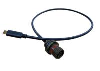 usb3cftv7zn050f312 Amphenol Socapex Straight, Panel Mount, Female to Male- Dual Port Type Type C USB 3.2 IP68 USB Connector