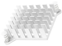 750-0866 RS PRO Heatsink, 10.5K/W, 10 x 49 x 49mm, Adhesive Foil