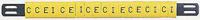 901-10664-906-4858-ye HellermannTyton Ovalgrip Slide On Cable Markers, Black on Yellow, Pre-printed "K", 1.7 → 3.6mm Cable, 901-10664