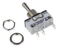 637h2 APEM Toggle Switch, Panel Mount, (On)-Off-(On), SPST, Tab Terminal
