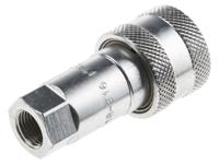733-5615 RS PRO Carbon Steel Female Hydraulic Quick Connect Coupling, BSP 1/8 Female