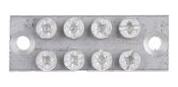 425-544 RS PRO 4-Way Double Screw Earth Terminal Block, 0 to 16mm², 0 → 16 AWG Wire, Screw Down, Brass Housing