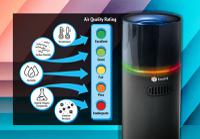 el-wem Lascar Data Logging Air Quality Monitor for Humidity, Particulate Matter, Pressure, Temperature, VOC, +60°C Max, 100%RH