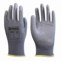290g-10 Unigloves 290 g Grey Polyester (Liner) Work Gloves, Size 10, Polyurethane Coating