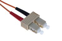 536-6995 RS PRO LC to SC Duplex Multi Mode OM1 Fibre Optic Cable, 62.5/125μm, Orange, 1m