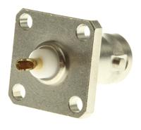j01001a0612 Telegartner, Jack Flange Mount BNC Connector, 50Ω, Solder Termination, Straight Body