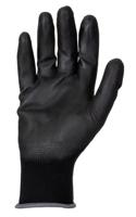 ln614-10 Liscombe LN6 Black Nylon Polyamide Work Gloves, Size 10, Polyurethane Coating
