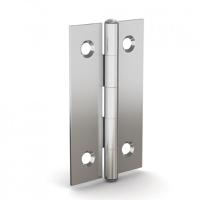 5213571 Pinet Stainless Steel Butt Hinge, Rivet Fixing, 50mm x 30mm x 1mm