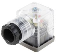 896-2120 RS PRO 3P+E DIN 43650 A, Female Solenoid Connector with Indicator Light, 24 V ac Voltage