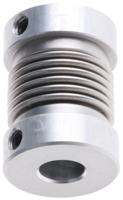 550162222 Huco Bellows Coupling, 16mm Outside Diameter, 6mm Bore, 21mm Length Coupler