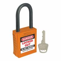 603-266 RS PRO Orange 1-Lock ABS, Nylon Safety Padlocks, 6mm Shackle, 42mm Attachment