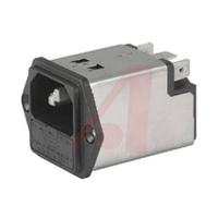 520002231 Schurter 2A, 250 V ac Male Panel Mount Filtered IEC Connector 5200.0223.1, Quick Connect 1 Fuse