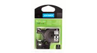 s0718040 Dymo D1 FLEXIBLE Black on White Label Printer Tape, 3.5 m Length, 12 mm Width