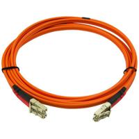 50fiblclc2 StarTech.com LC to LC Duplex Multi Mode OM2 Fibre Optic Cable, 50/125μm, Orange, 2m