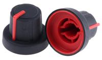 303tpn130-006237230 Sifam 18.9mm Black Potentiometer Knob for 6mm Shaft Splined, 3/03/TPN130-006/237/230