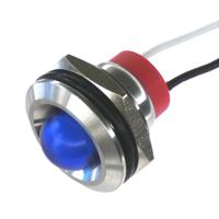 pl19sl155 CML Innovative Technologies PL19SL Series Blue Panel LED, 110V, 19mm Mounting Hole Size, Lead Wires Termination, IP67