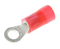 170780-1 TE Connectivity, PLASTI-GRIP Insulated Ring Terminal, M3 Stud Size, 0.26mm² to 1mm² Wire Size, Red