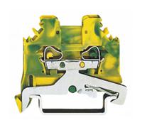 280-107 WAGO 2-Way Earth Terminal Block, 28 → 12 AWG Wire, Cage Clamp