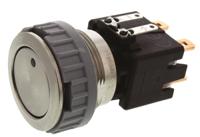 124168331121000 Schurter Illuminated Push Button Switch, Latching, Panel Mount, 22mm Cutout, DPDT, Red LED, 125/250V ac, IP64 (Front);