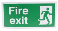 370-1318 Vinyl FIRE EXIT, Fire Exit, English, Exit Sign