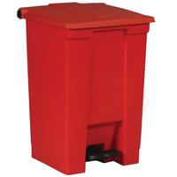 fg614400red Rubbermaid Commercial Products Legacy 12gal Red Pedal Plastic Waste Bin