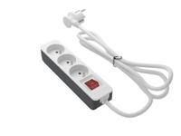 226-9483 RS PRO 4m 3 Socket Type E - French Trailing Socket, 250 V, IP20