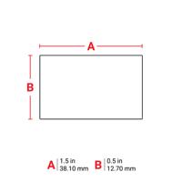 031335 Brady R6000HF White Label Roll, 38.1mm Width, 12.7mm Height, 10000Per Roll Qty