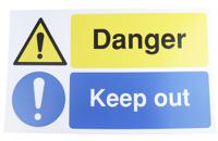 763-1604 RS PRO Hazard Warning Sign (English)
