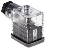 811-8219 RS PRO 2P+E DIN 43650 B, Female Solenoid Valve Connector with Indicator Light, 250 V ac Voltage