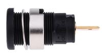 972355100 Hirschmann Test & Measurement Black Female Banana Socket, 4 mm Connector, Tab Termination, 25A, 1000V ac/dc, Gold