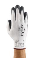 11724060 Ansell HyFlex 11-724 Grey High Performance Polyethylene, Nylon, Spandex Work Gloves, Size 6, Polyurethane Coating