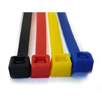 267-990 RS PRO Cable Ties, 100. 200mm x 2.5, 3.2 mm, Black, Blue, Red, Yellow Nylon, Pk-50