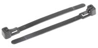 131-21010-rel100-pa66-bk HellermannTyton Cable Tie, Releasable, 100mm x 6.7 mm, Black Polyamide 6.6 (PA66), Pk-100