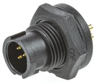 au-05pmms-lc7001 Amphenol Industrial Circular Connector, 5 Contacts, Panel, Miniature Connector, Socket, Male, IP67, Ceres Series