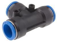 qst-16 Festo QST Series Tee Tube-to-Tube Adaptor Push In 16 mm, Push In 16 mm to Push In 16 mm, Tube-to-Tube Connection Style,