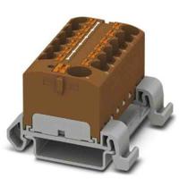 3273756 Phoenix Contact Distribution Block, 13 Way, 0.2 → 6mm², 32A, 800 V, Brown