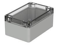 02215100 Bopla Euromas Series Light Grey Polycarbonate Enclosure, IP66, IK07, Transparent Lid, 120 x 80 x 55mm