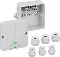 80442101 Spelsberg Abox m 040 Series Grey Polystyrene Junction Box, IP54, IP65, 5 Terminals, 94 x 94 x 57mm