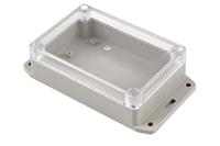 rp1125bfc Hammond RP Series Light Grey ABS General Purpose Enclosure, IP65, Flanged, Clear Lid, 125 x 85 x 40mm
