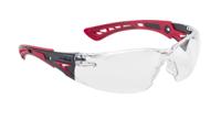 rushppsi Bolle Safety RUSH+ Anti-Mist UV Safety Glasses, Clear Polycarbonate Lens, Vented