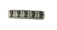 225-2167 RS PRO Slide On Cable Marker, Black on White, Pre-printed "9", 3 → 4.2mm Cable