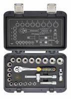 t4661 CK 23-Piece Metric 3/8 in Standard Socket Set with Ratchet, 12 point