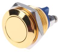 r16ffgstag EOZ Push Button Switch, Momentary, Panel Mount, 16.2mm Cutout, SPST, 48 V dc, 250V ac, IP65