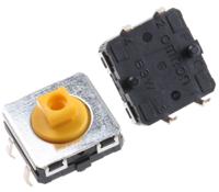 b3w-4055 Omron IP67 Yellow Plunger Tactile Switch, SPST 50 mA @ 24 V dc 3.75mm Through Hole