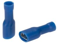 178-8314 RS PRO Blue Insulated Female Spade Connector, Receptacle, 0.8 x 6.35mm Tab Size, 1.5mm² to 2.5mm²