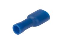 178-8314 RS PRO Blue Insulated Female Spade Connector, Receptacle, 0.8 x 6.35mm Tab Size, 1.5mm² to 2.5mm²